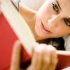 Woman reading book