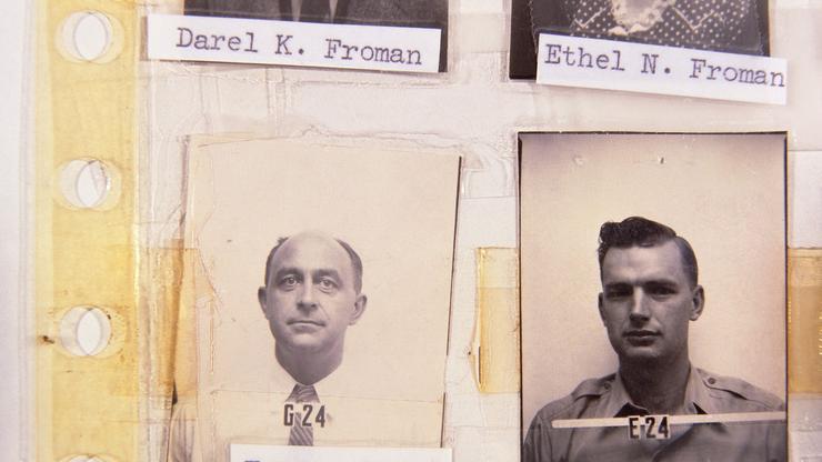 ID photo of Enrico Fermi, Los Alamos