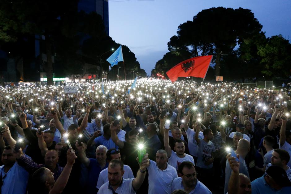 Protesti u Tirani protiv premijera Edija Rame | Author: Florion Goga/REUTERS/PIXSELL