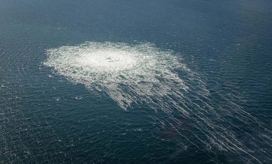 Aerial View of the Gas Leak at Nord Stream 2 in the Baltic Sea | Author: 