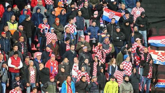 Hrvatski navijači na utakmici u Tampereu