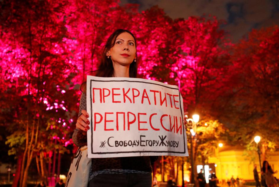Demonstrantica u Moskvi