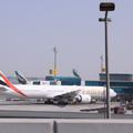 FILE PHOTO: Planes parked at Terminal 3 of Dubai International Airport