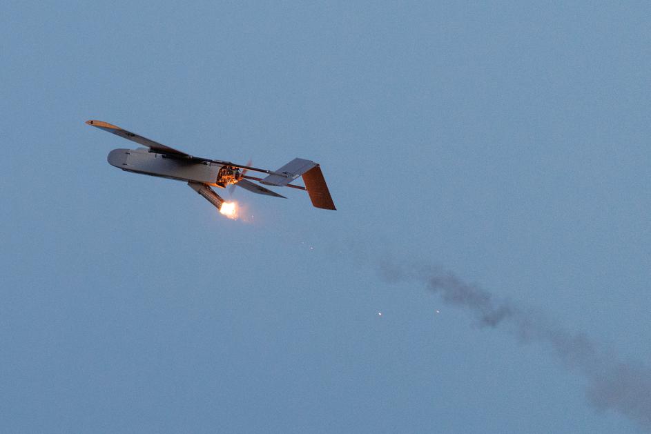 FP-1 deep-strike drone launches for a combat mission in an undisclosed location in Ukraine