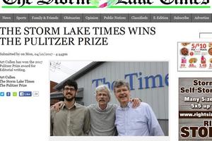 Web stranica Storm Lake Times