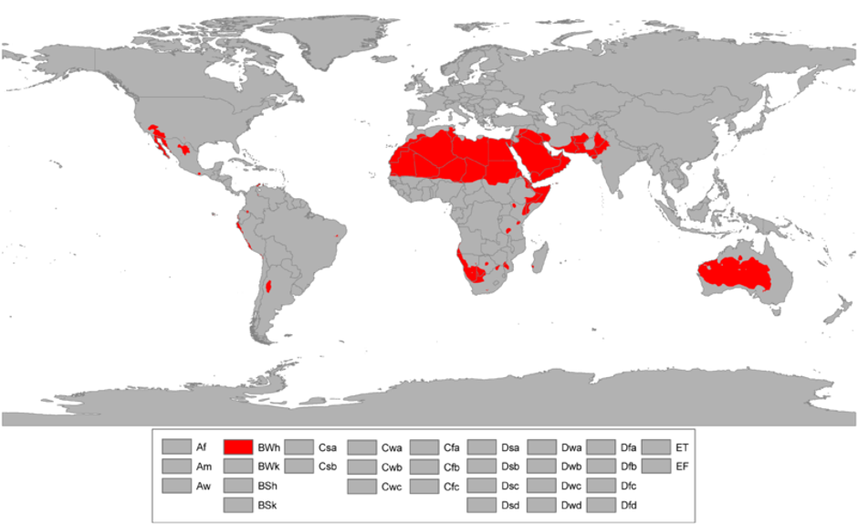 Najtoplije regije svijeta | Author: Wikimedia Commons