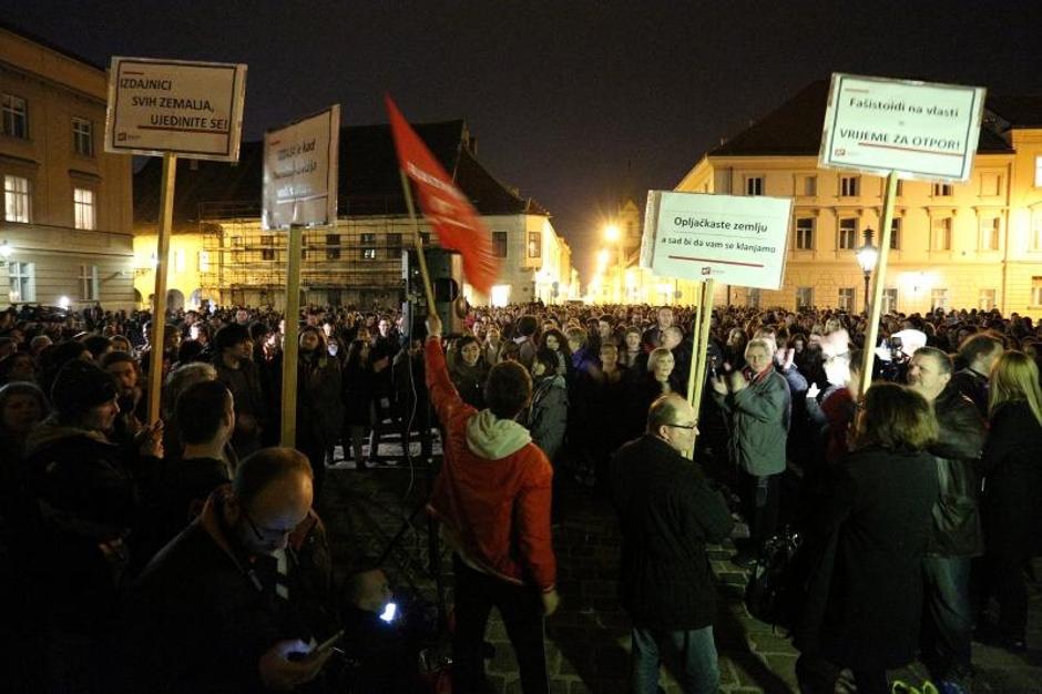 Prosvjed izdajnika u Zagrebu | Author: Anto Magzan (PIXSELL)