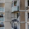 Aftermath of a Ukrainian drone attack in Moscow region