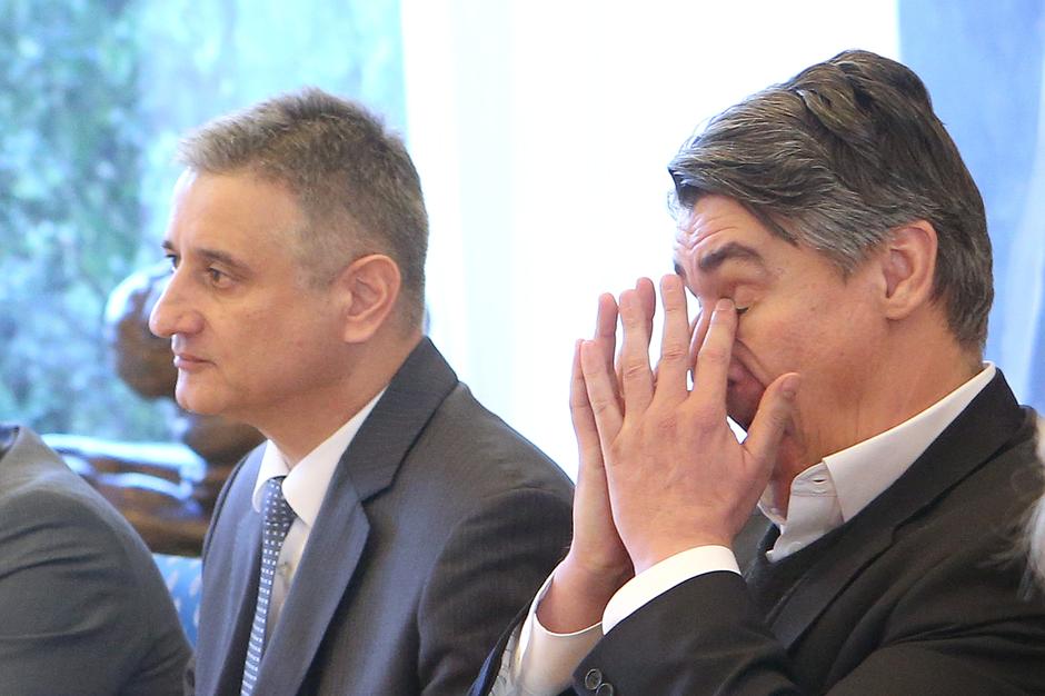 Tomislav Karamarko, Zoran Milanović, na sastanku kod predsjednice 2015. | Author: Goran Stanzl/PIXSELL