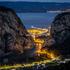 Omiš:  Noćne vizure novog mosta preko Cetine