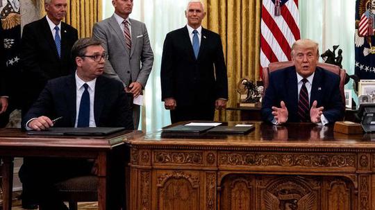 Trump Hosts a Signing Ceremony for an Economic Cooperation Agreement Between Serbia and Kosovo