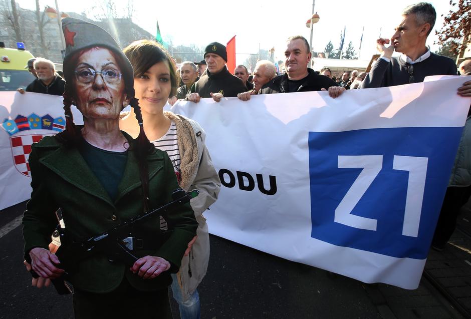 Prosvjed zbog privremenog oduzimanja koncesije televiziji Z1 | Author: Robert Anić (PIXSELL)
