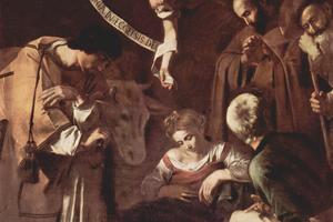 Caravaggio, "Rođenje Krista sa Sv. Franjom i Sv. Lovrom"