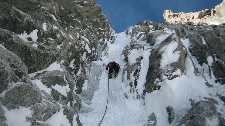 Alpinist na Mont Blancu