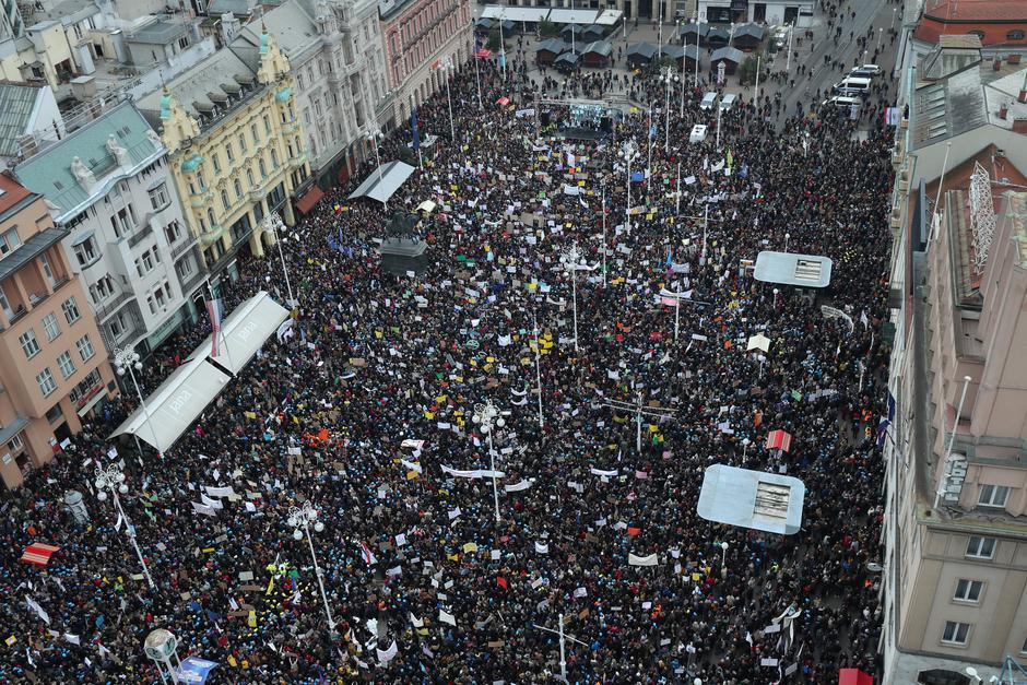 Prosvjed prosvjetnih radnika | Author: Patrik Macek/ PIXSELL