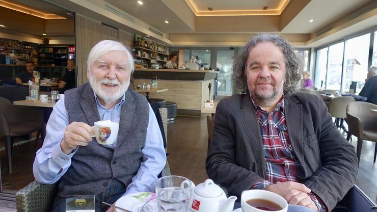 Bora Ćosić i Miljenko Jergović fotografirani 2019.