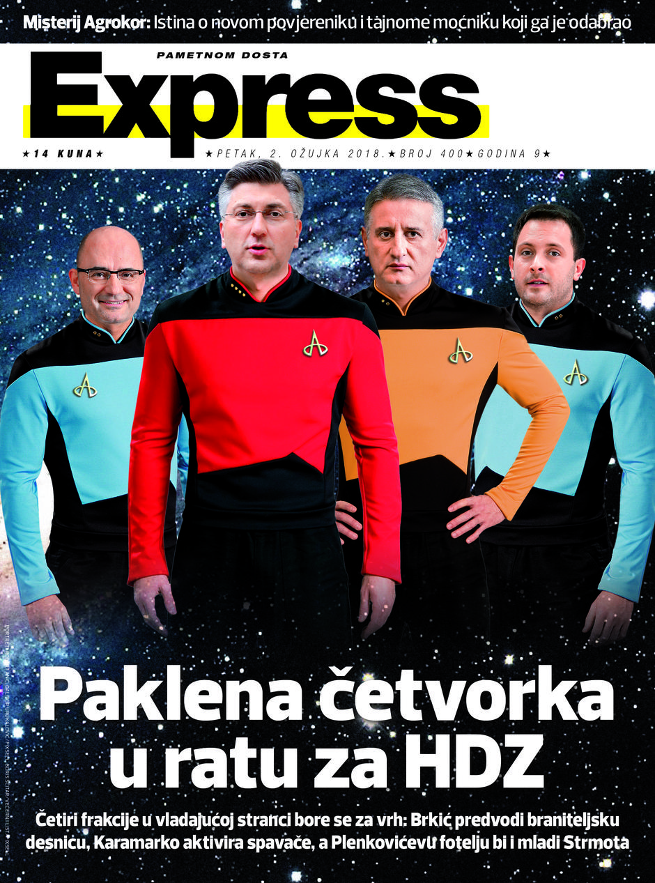 Naslovnica Expressa za 2. veljače 2018. | Author: express