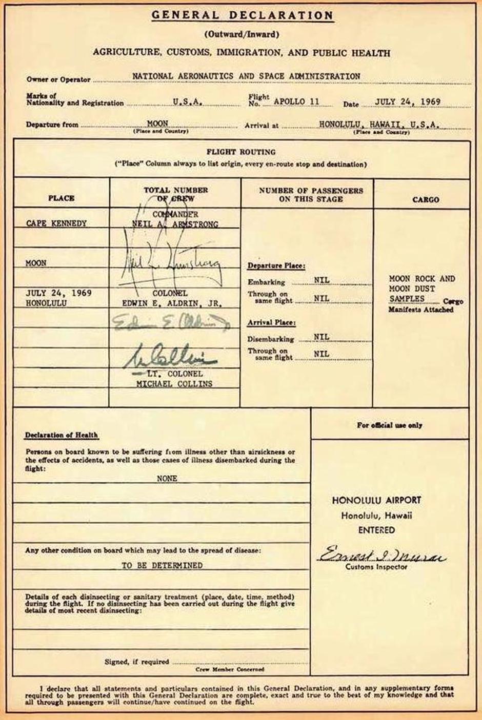 Apollo 11, carina i vaučer | Author: Buzz Aldrin/ Twitter