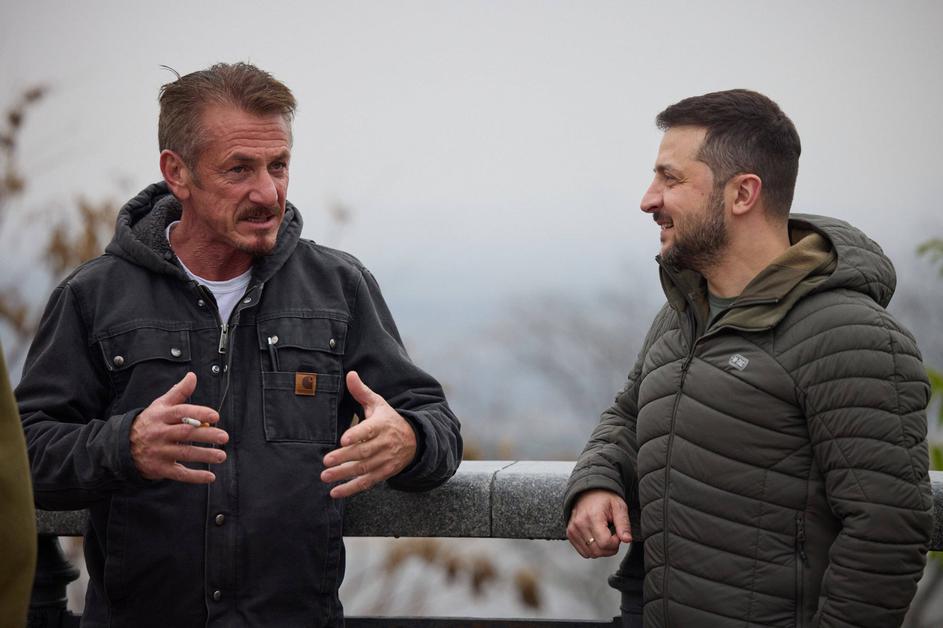 Ukraine Meeting of Volodymyr Zelenskyy and Sean Penn in Kyiv