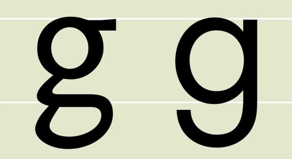 Neobično i obično malo slovo "g" | Author: Pinterest