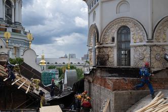 UKRAINE Russian Drone and Missile Attack Damages Kyiv-Pechersk Lavra in Kyiv