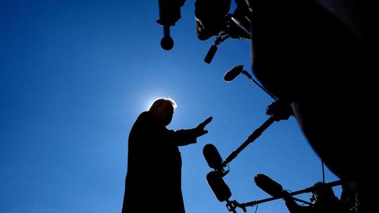 U.S. President Trump departs from the White House in Washington