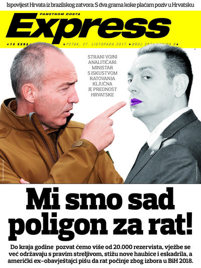 Mi smo sad poligon za rat