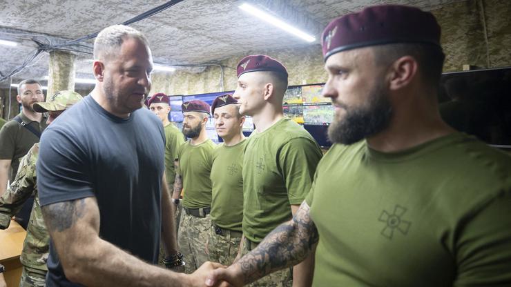 Ukrainian President Volodymyr Zelenskyy Awards Medals To Frontline Troops In Kursk Region