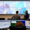 A view of screens showing shipping in the Middle East at the UK Maritime Trade Organisation (UKMTO) in Portsmouth, Hampshire, the Royal Navy centre monitoring shipping traffic in the Gulf. Picture date: Monday April 27, 2026.