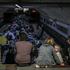 People take shelter during a Russian missile and drone strike, amid Russia's attack on Ukraine, in Kyiv