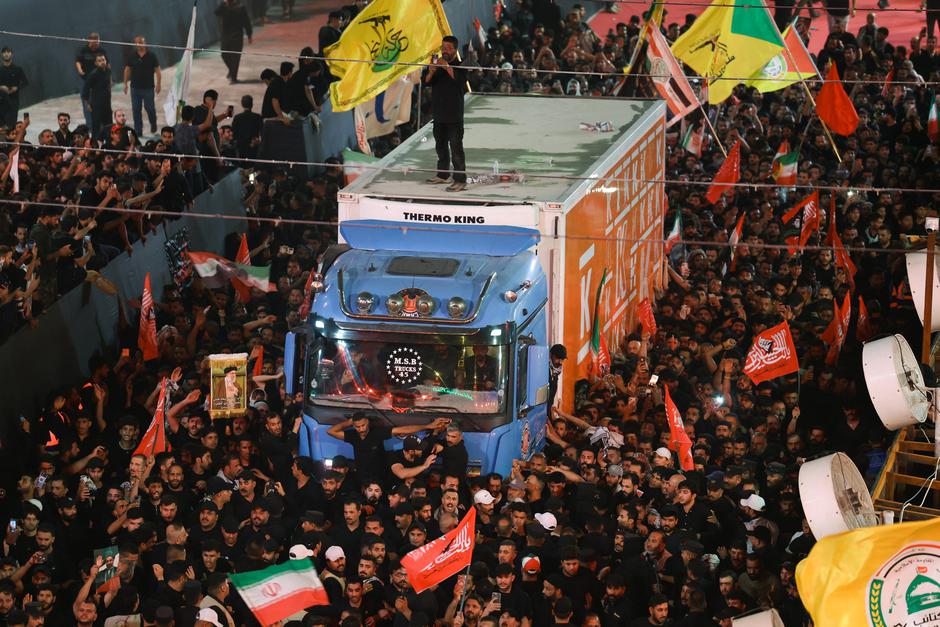 Funeral procession for Iran's late Supreme Leader Ayatollah Ali Khamenei in Karbala | Author: Ahmed Saad