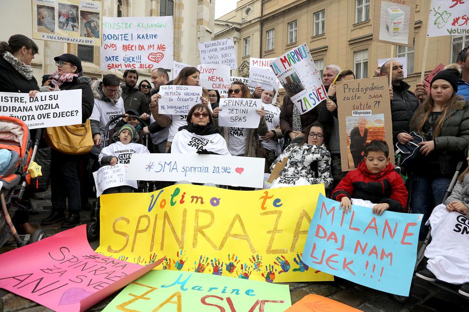 Demonstracije zbog Spinraze | Author: Patrik Macek (PIXSELL)