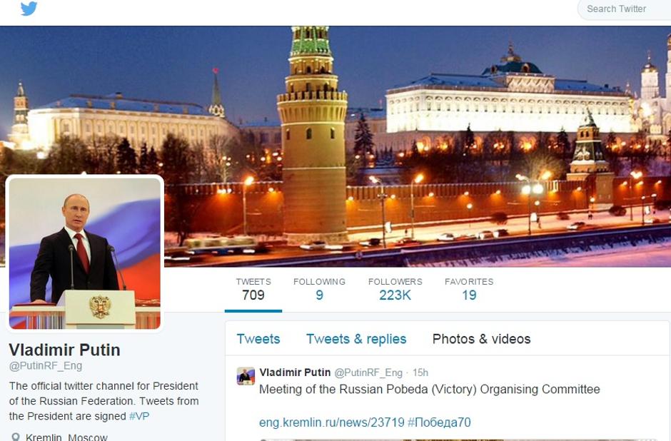 Putinov Twitter | Author: Twitter/ Die Welt