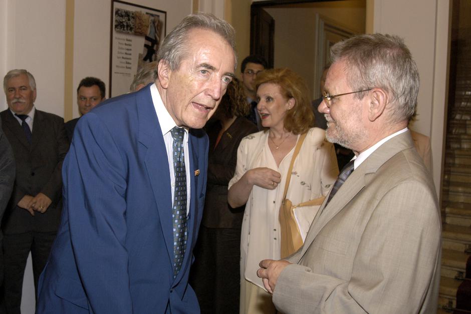 Alois Mock i tadašnji premijer Hrvatske Ivica Račan 2003. | Author: Patrik Macek/ PIXSELL
