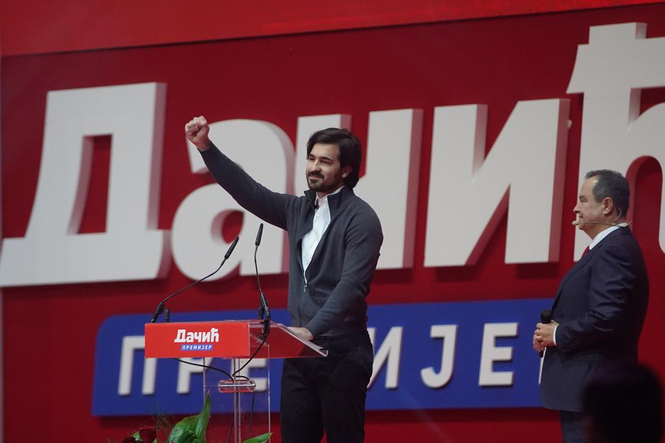 Beograd: Središnja izborna konvencija Socijalističke partije Srbije, na skupu se okupljenima obratio i unuk Slobodana Miloševića, Marko, koji je treći na listi | Author: Antonio Ahel