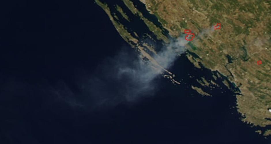 NASA-ine slike požara u Hrvatskoj | Author: NASA