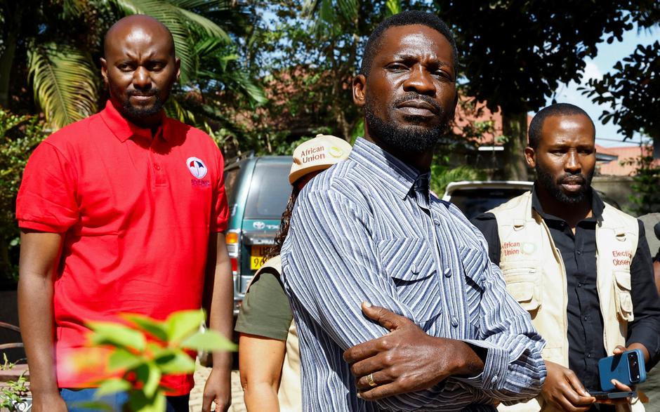 Ugandan Predidential candidate Robert Kyagulanyi of the National Unity Platform (NUP) meets international elections observers, in Kampala | Author: Thomas Mukoya