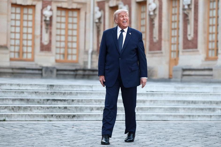 Dinner commemorating the 250th anniversary of the United States’ independence at the Palace of Versailles, near Paris