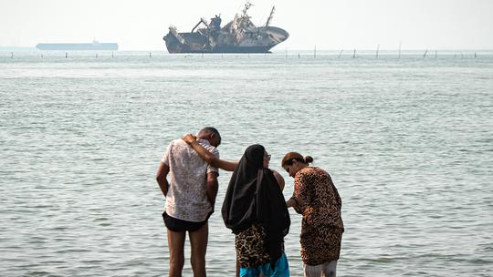 Iranian vessels hit in U.S. attack anchored near Strait of Hormuz..