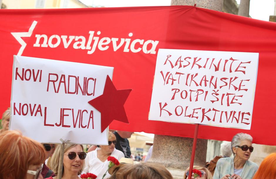 01.05.2018., Split - SDP I Nova ljevica organizirali skup na Peristlu za Praznik rada. | Author: Ivo Čagalj/PIXSELL