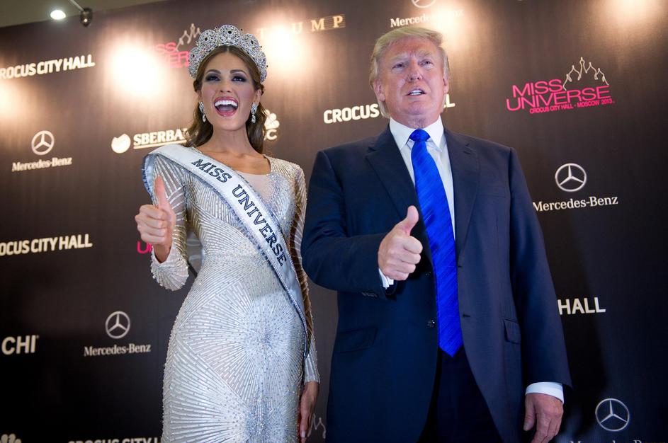 Moscow, Russia. 9th Nov, 2013. Miss Universe 2013 ceremony at Moscow’s Crocus City Hall. Pictured: Gabriela Isler, Donald Trump © Legion-Media/Alamy Live News