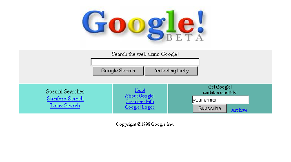 Google iz 1998. godine | Author: Wikipedia