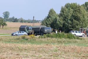 The area around the crash drone in Mniszkow