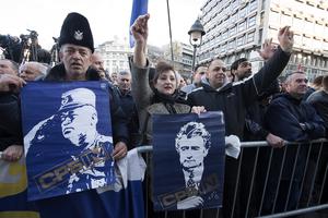 Prosvjed Srpske radikalne stranke u Beogradu