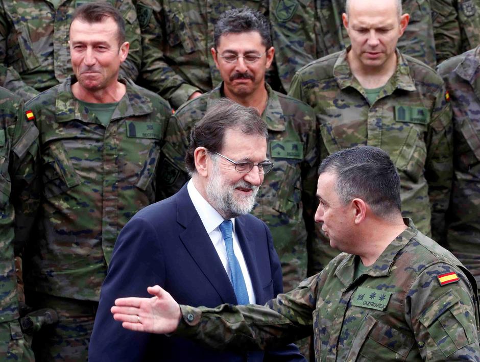 Španjolski premijer Mariano Rajoy sa zapovjednicima vojske Španjolske | Author: INTS KALNINS/REUTERS/PIXSELL
