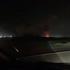Fire and smoke rise from the direction of Iranshahr airport