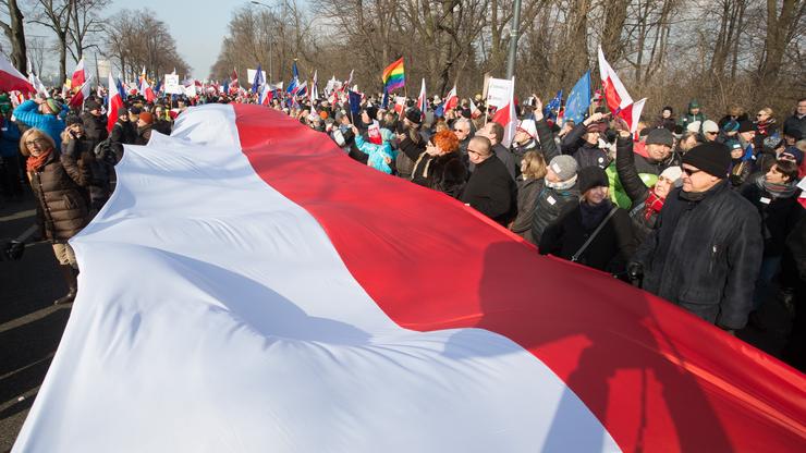 Antivladin prosvjed u Varšavi 27. veljače 2016.