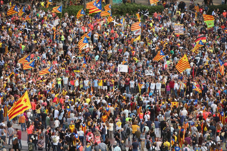 Prosvjedi na prvu godišnjicu ilegalnog referenduma u Kataloniji