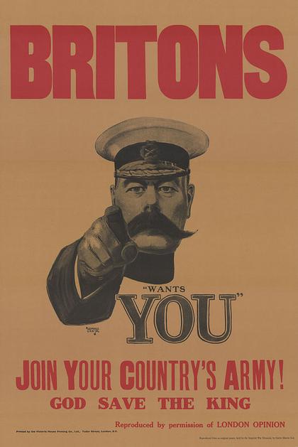 Plakat s pozivom za služenje u britanskoj vojsci