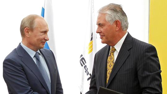 Tillerson i Putin na potpisivanju suradnje Rosnefta i ExxonMobila